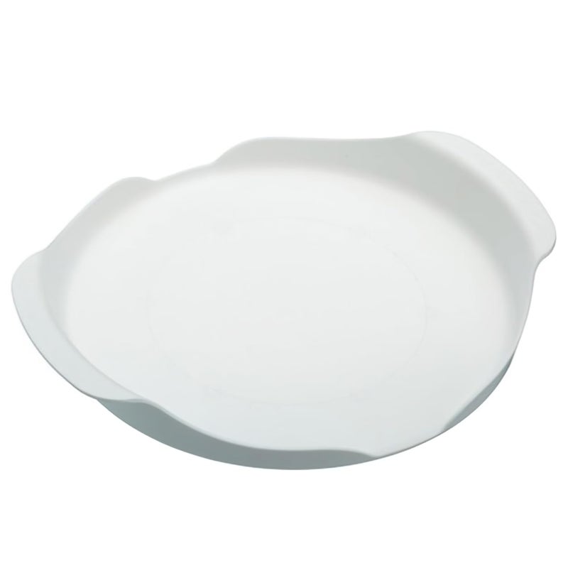 KitchenCraft Microwave Tray with contoured Handles NonSlip feet Ideal for Food containers Soups 23 cm 9 White