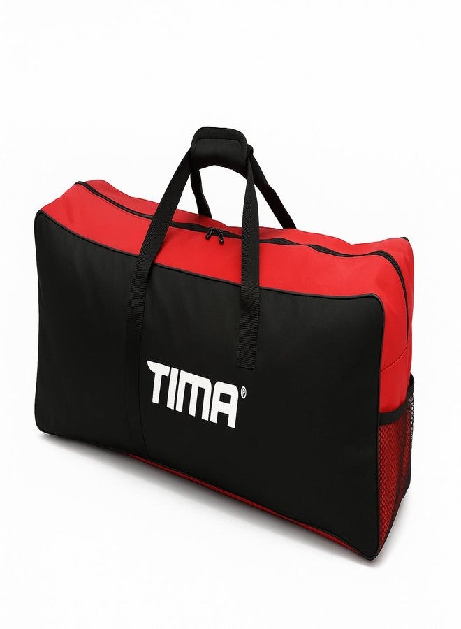TIMA Cricket Kit Bag | Large Capacity 55 Ltrs Kit Bag for Bats, Pads & Helmets | Premium Sports Design (Red) - Image 2