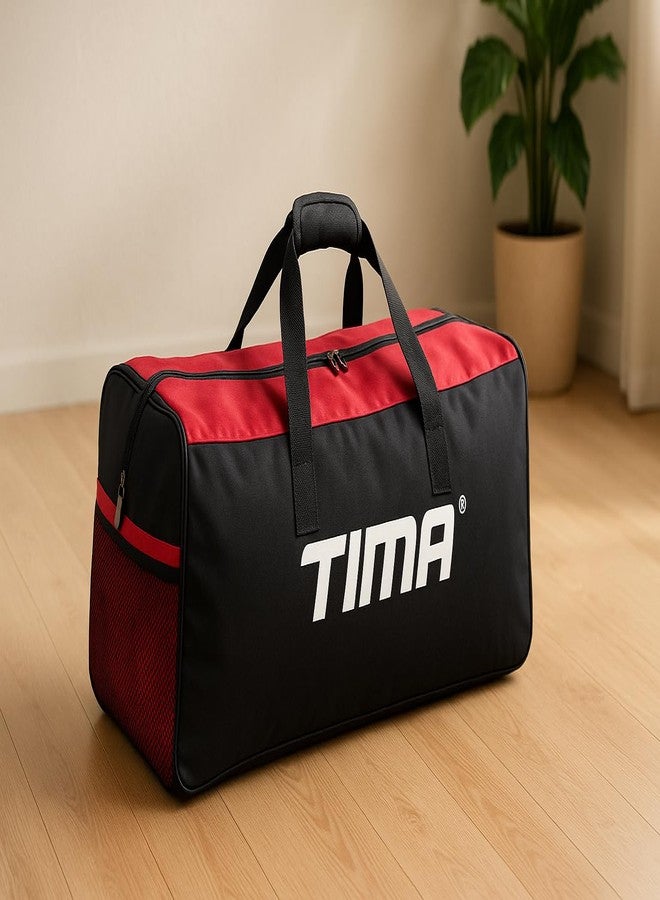 TIMA Cricket Kit Bag | Large Capacity 55 Ltrs Kit Bag for Bats, Pads & Helmets | Premium Sports Design (Red) - Image 5