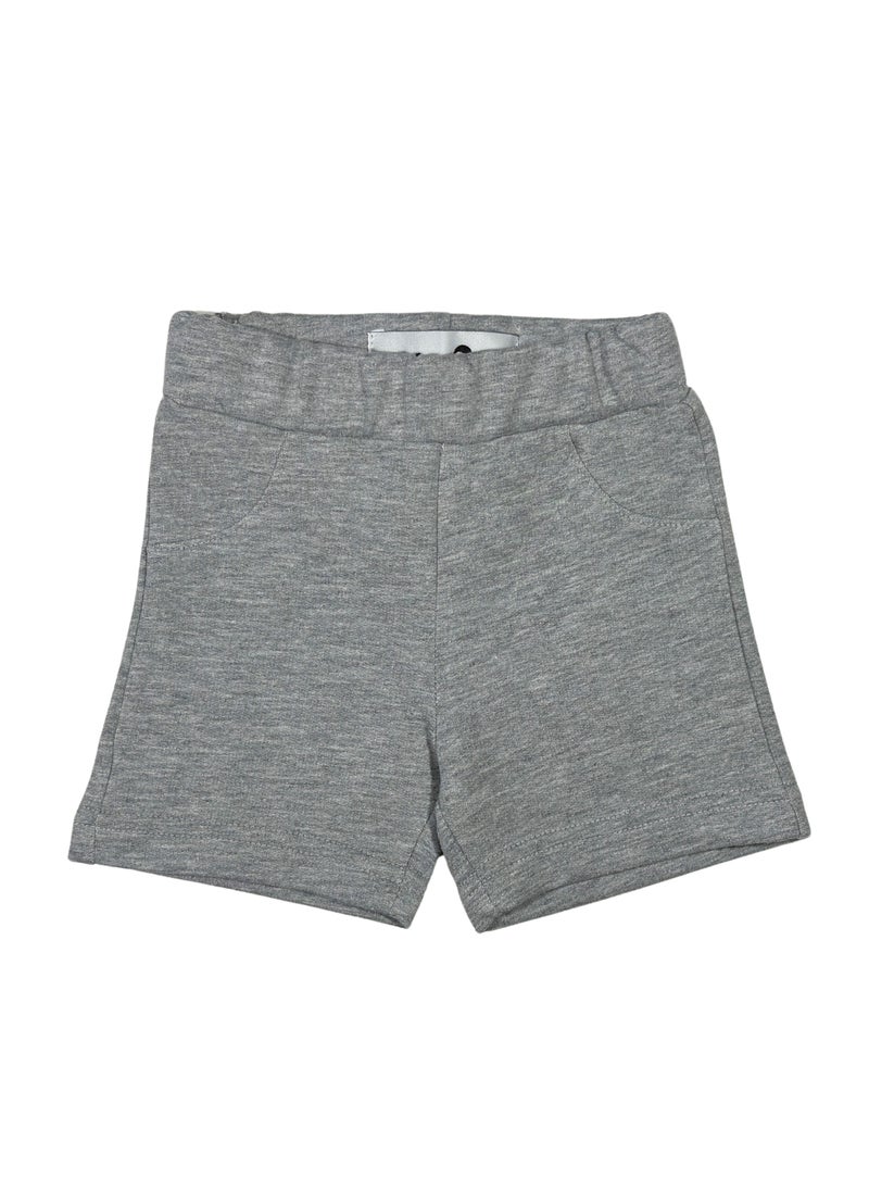 Baby Co. Olive Green and Light Grey Cotton Shorts (2 Pack)  - Image 2
