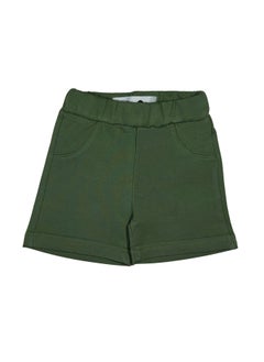 Baby Co. Olive Green and Light Grey Cotton Shorts (2 Pack)  - Image 3