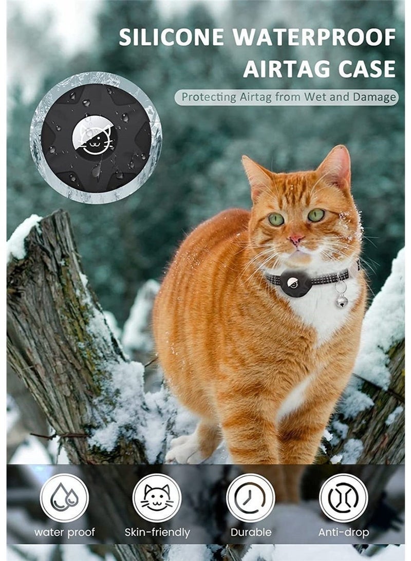 ZONIX Airtag Cat Collar Breakaway with Waterproof Holder, Reflective & Luminous Safety Collar with Bell, Adjustable for Cats and Small Dogs - Image 3