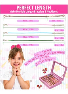 GRAFLO Bracelet Making Kit for Girls 66PCs Charm Bracelets Kit with Jewelry Box Jewelry Charms Bracelets for DIY Craft Jewelry Gift for Adults and Kids Present For 8-12 Year Old Girl (GOLD)  - Image 4