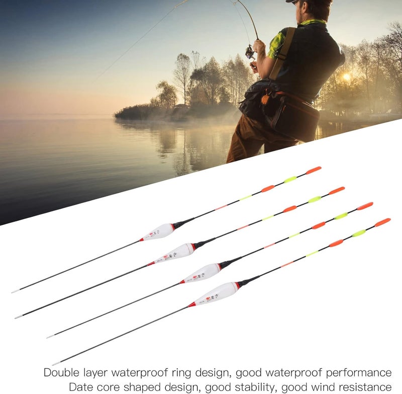 klarako Pack of 4pcs Waterproof Fishing Float Bite, Shadowless Nano Night Electronic Buoy Fishing Float for Night Fishing - Image 5