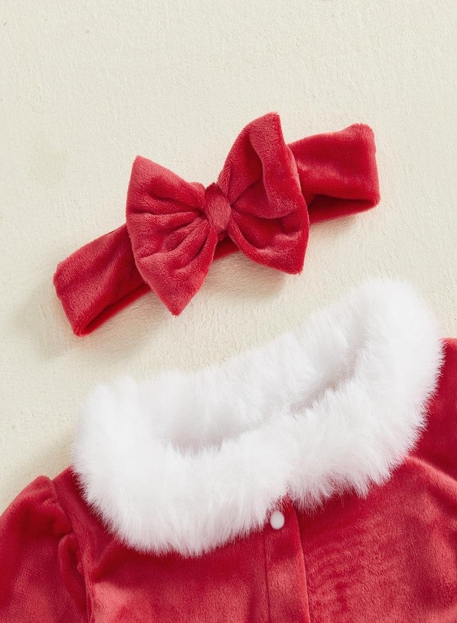 Frietlebird Toddler Girl Christmas Dress Santa Claus Dress Long Sleeve Princess Party Dresses Cute Christmas Outfit for Girls (A-Red,3-4T) - Image 4