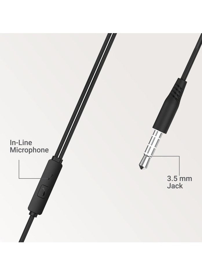 Ambrane EP-56 Wired Earphone, Black - Image 2