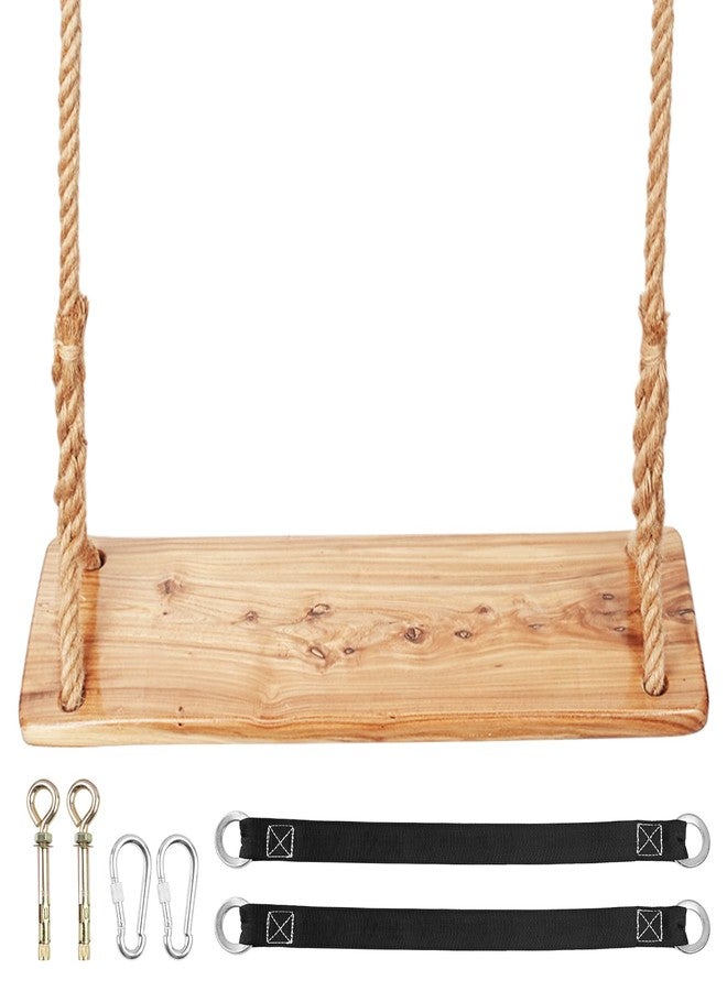 BATTIPAW Wooden Tree Swing,500lbs Load Capacity Wooden Swing for Adults & Kids,Adjustable Height,Waterproof Hanging Swing Seat for Indoor,Outdoor,Backyard,Garden,Playground (Adult) - Image 2