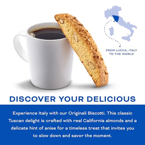 Nonni's Originali Classic Almond Biscotti Cookies – Individually Wrapped Italian Coffee Snack, Crunchy Twice-Baked, 80 Cal Each, 17.25 oz Carton - Image 4
