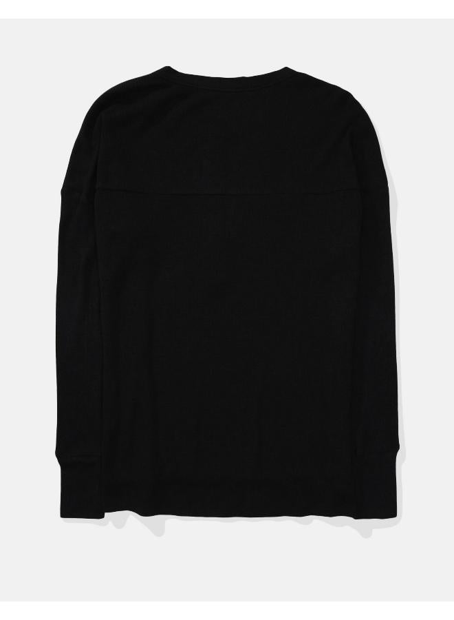 Aerie AE Oversized Henley Tshirt  - Image 2
