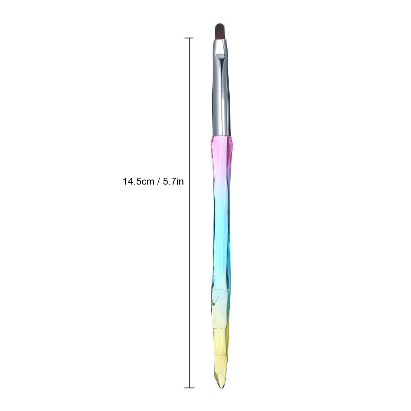 7pcs Nail Art Brush Set: Gradient Acrylic Grooved Handle - Ergonomic Grip, 7 Sizes, Nail Bed Fit Bristles for Professional Salons Home DIY Nail Specialists Learners - Image 3