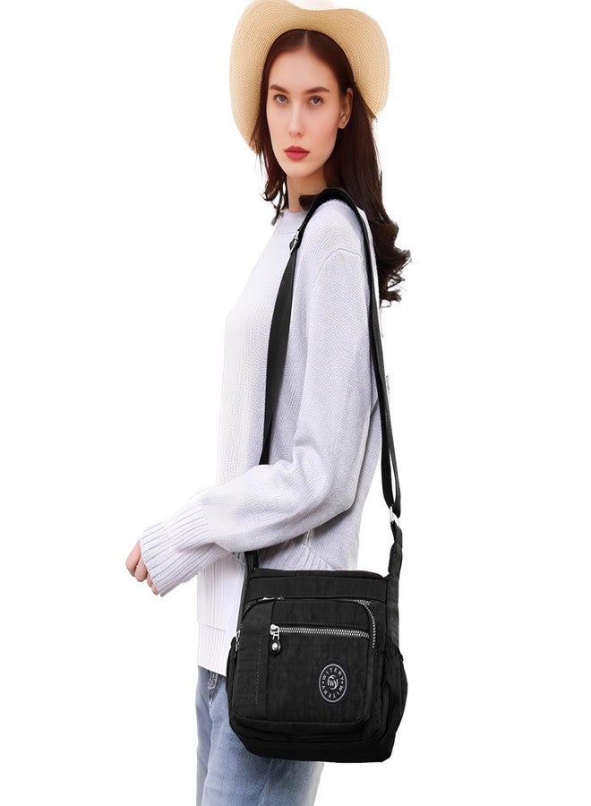 WITERY Crossbody Bag for Women - Nylon Waterproof Shoulder Bag Casual Zipper Multi-Pocket Crossbody Purses with Adjustable Strap, Ladies Lightweight Pocketbooks Messenger Bags Travel Purse Handbag - Image 2