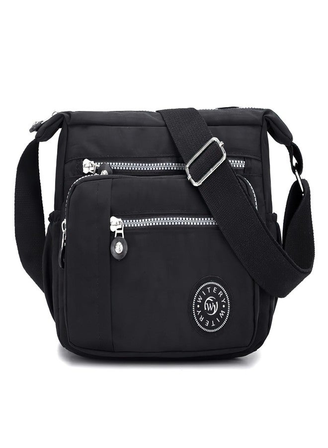 WITERY Crossbody Bag for Women - Nylon Waterproof Shoulder Bag Casual Zipper Multi-Pocket Crossbody Purses with Adjustable Strap, Ladies Lightweight Pocketbooks Messenger Bags Travel Purse Handbag - Image 1
