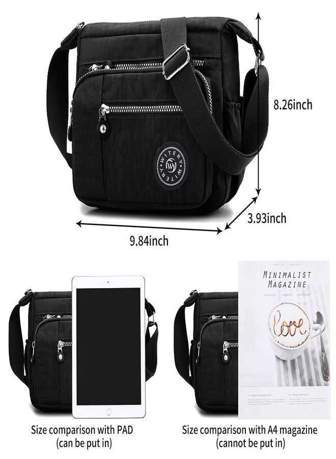 WITERY Crossbody Bag for Women - Nylon Waterproof Shoulder Bag Casual Zipper Multi-Pocket Crossbody Purses with Adjustable Strap, Ladies Lightweight Pocketbooks Messenger Bags Travel Purse Handbag - Image 4