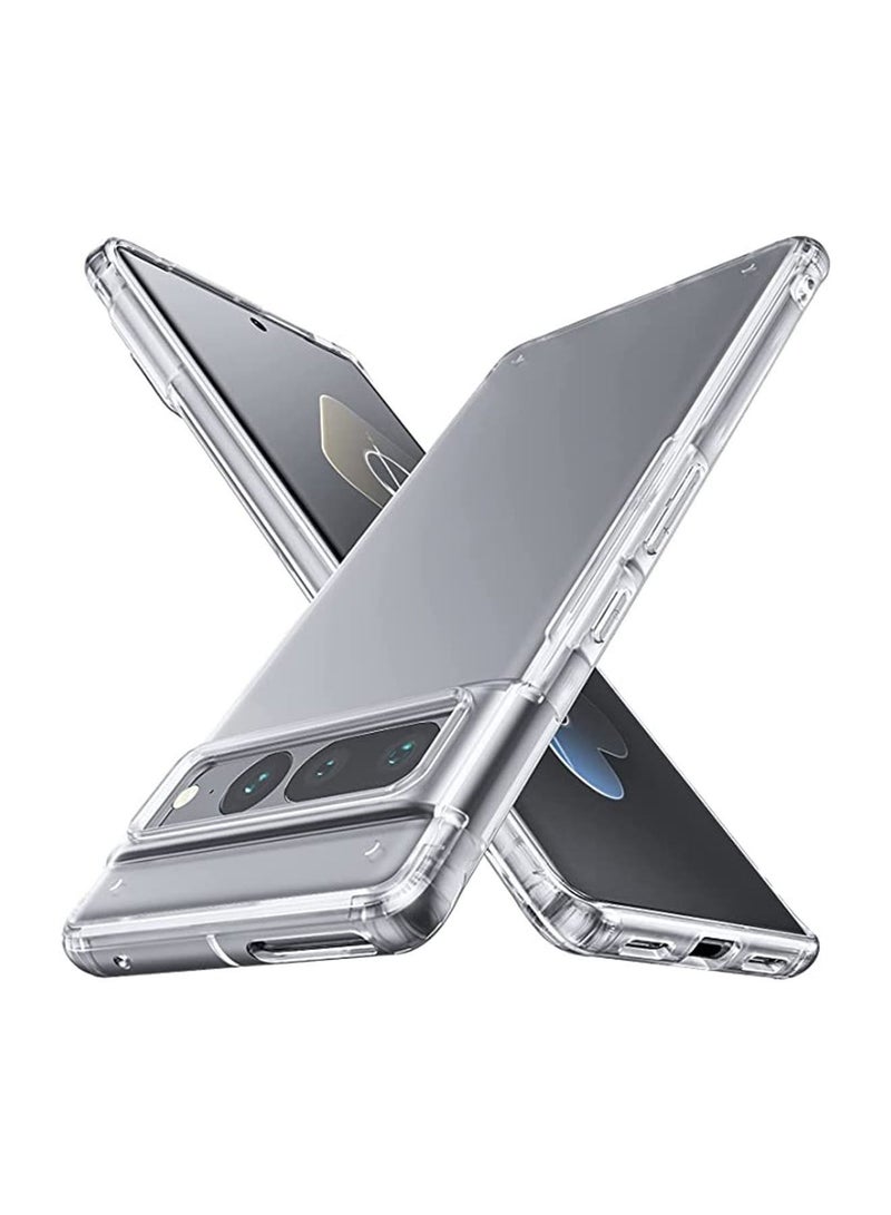 Supports Wireless Charging Translucent Anti Fingerprint Compatible with Pixel 7 Pro Slim Fit Shockproof Protective Phone Case for Google Pixel 7 Pro Guard 2022 Clear - Image 1