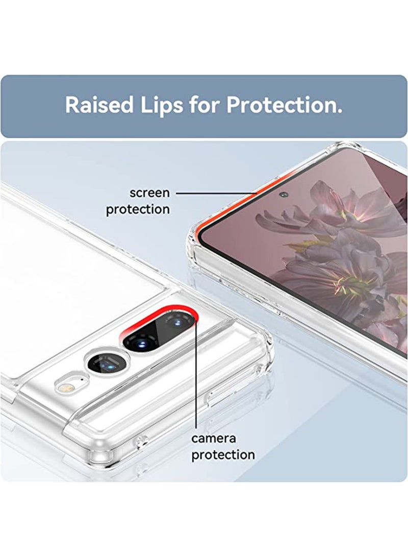 Supports Wireless Charging Translucent Anti Fingerprint Compatible with Pixel 7 Pro Slim Fit Shockproof Protective Phone Case for Google Pixel 7 Pro Guard 2022 Clear - Image 5