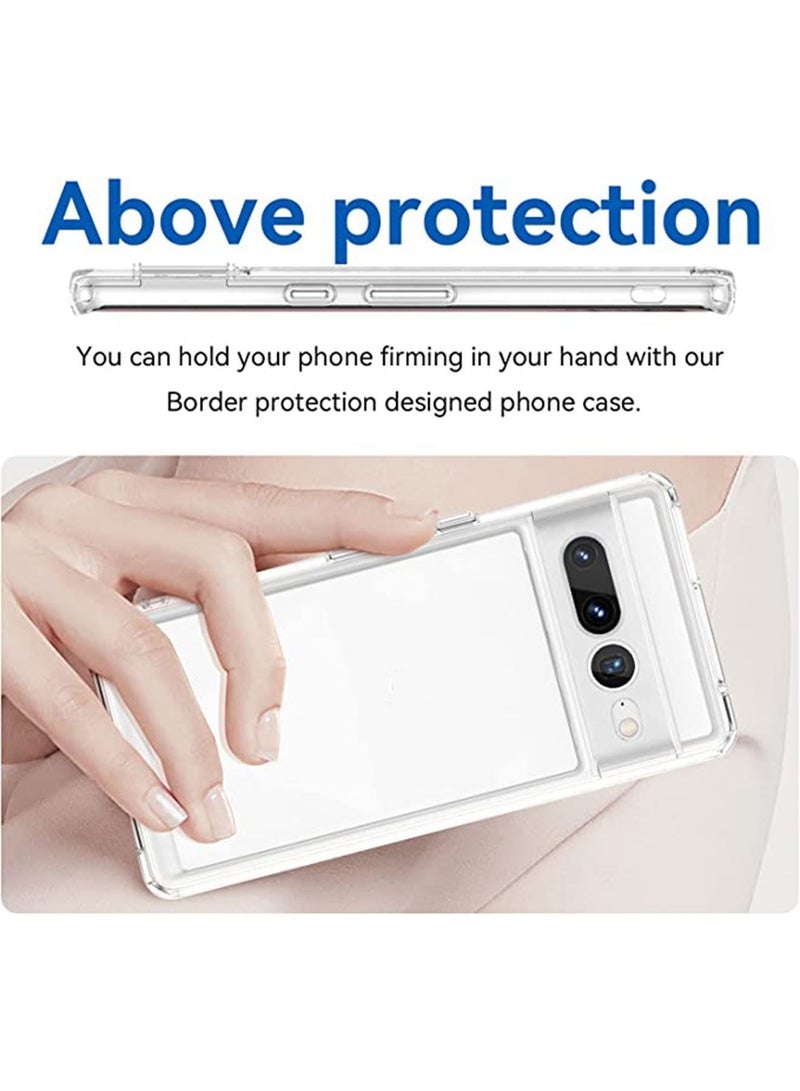 Supports Wireless Charging Translucent Anti Fingerprint Compatible with Pixel 7 Pro Slim Fit Shockproof Protective Phone Case for Google Pixel 7 Pro Guard 2022 Clear - Image 2