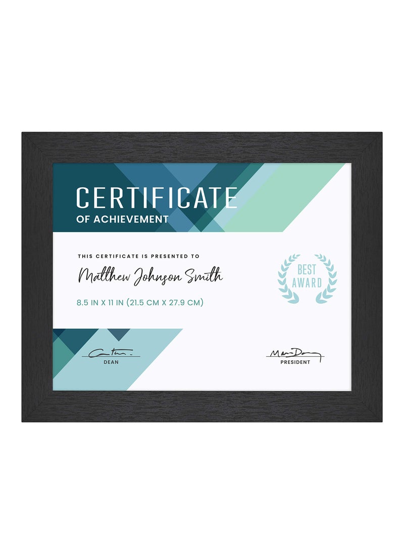 MCS MCS Studio Gallery 8.5x11 Picture Frame Black Woodgrain  Rectangle Photo Frame for Photos  Posters & Art Prints & Easel for Tapletop Display (1-Pack)  - Image 1