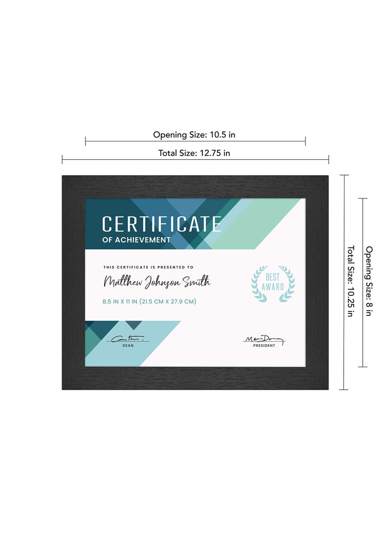 MCS MCS Studio Gallery 8.5x11 Picture Frame Black Woodgrain  Rectangle Photo Frame for Photos  Posters & Art Prints & Easel for Tapletop Display (1-Pack)  - Image 4