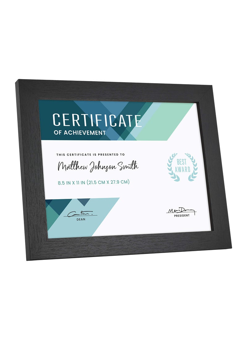 MCS MCS Studio Gallery 8.5x11 Picture Frame Black Woodgrain  Rectangle Photo Frame for Photos  Posters & Art Prints & Easel for Tapletop Display (1-Pack)  - Image 2