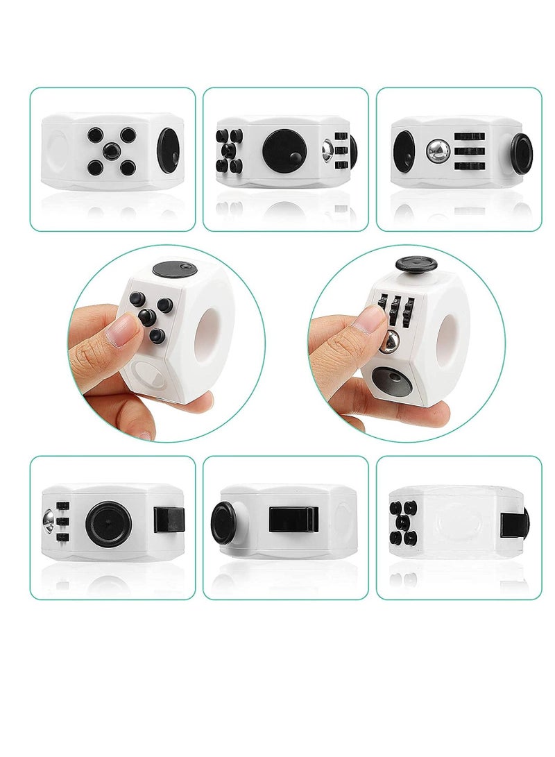 Excefore 4 Pieces Handheld Mini Fidget Toy Set Include 12-Side Fidget Toy Cube, Infinity Cube, Cam Fidget Controller Pad, Decompression Ring for Teens, Adults to Relieve Pressure, Anxiety - Image 5