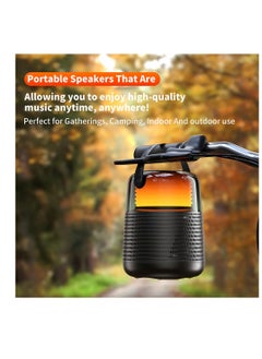 KASTWAVE Outdoor Bluetooth Speakers, Waterproof Subwoofer Wireless Speaker with LED Flame Speaker, Mini Portable Wireless Speaker for Patio, Pool, Party, Gifts for Women Men, Including TF Card Mode  - Image 5