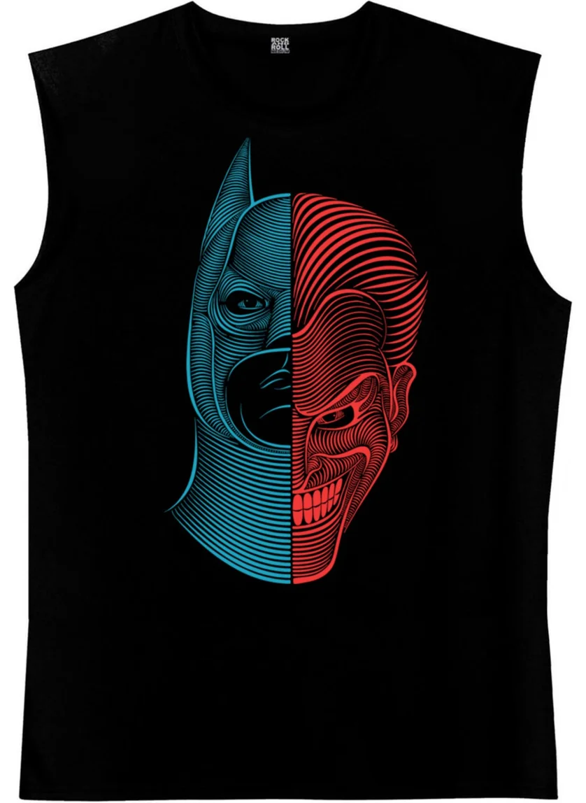Rock&Roll Half Hero Black Cutaway Sleeve | Sleeveless Men's T-Shirt | Athlete