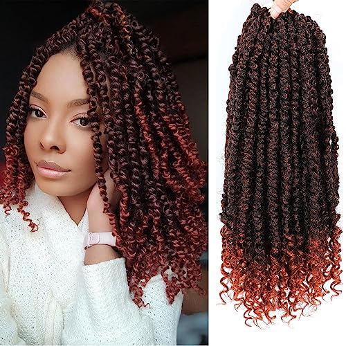 Befunny 350 Passion Twist hair Pretwisted 10 Inch 9 Packs Passion Twist Crochet HairSoft Pre Twisted and Looped Crochet Hair For Women Short Curly Crochet Braids10T1B350 - Image 1