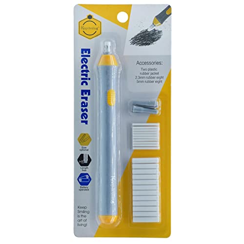 HAKIM'S HS Electric Battery Eraser, with 22 Refills and 2 Eraser Holders. (Batteries not Included) - Image 1