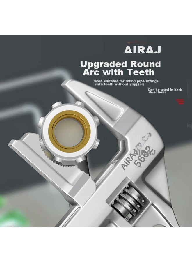 ARRIZO Airuize Bathroom Wrench, Adjustable Wrench, Wide-mouth, For Drain Pipes, Faucet Repair, Multi-functional, Universal Wrench, Classic Model - Image 2