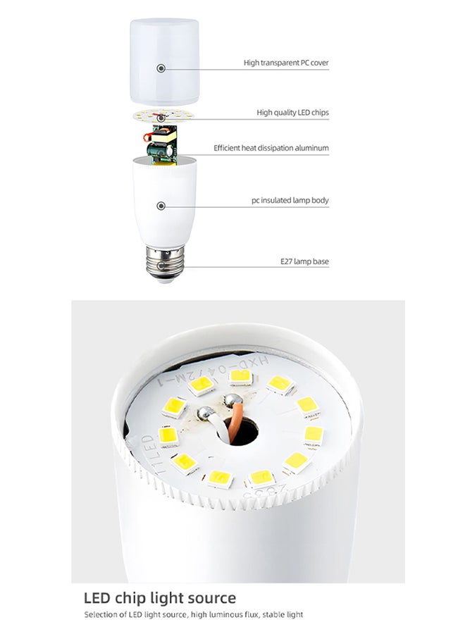MODI لمبة LED 5W E27 – ضوء أبيض موفر للطاقة بتصميم مدمج | لمبة SMD طويلة العمر للمنزل والمكتب - Image 5