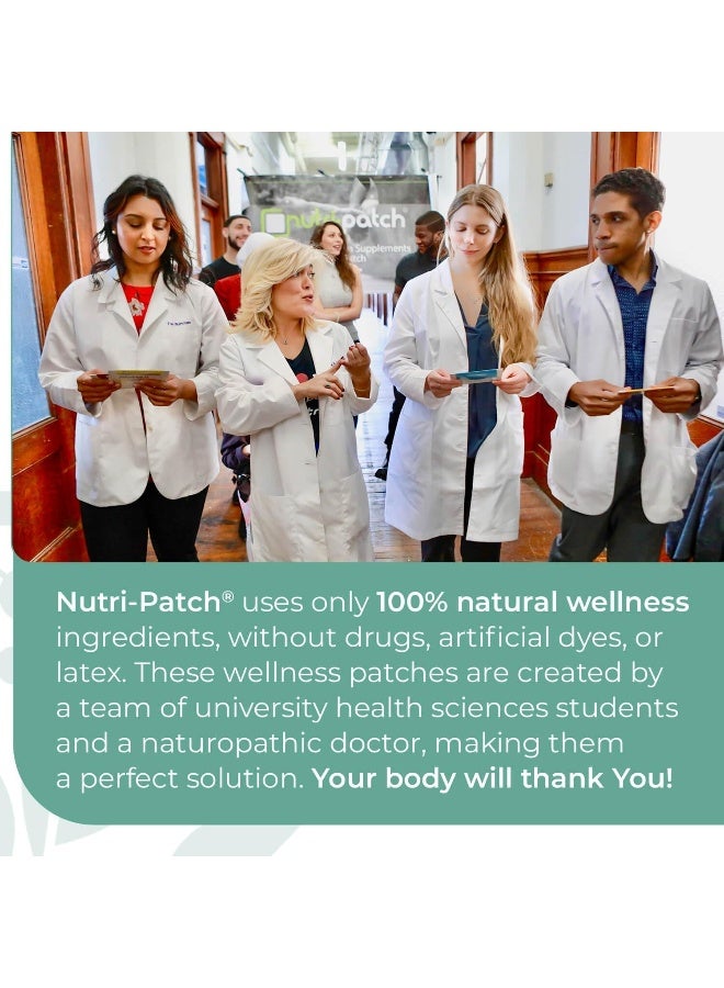 nutri-patch لصقة طبية طاقة B12 ومركب، مشبعة بـ B1 وB2 وB3 وB12 وB9 وبيوتين ومكونات صحية أخرى. مصممة لتعطيك دفعة (30/عبوة). - Image 4