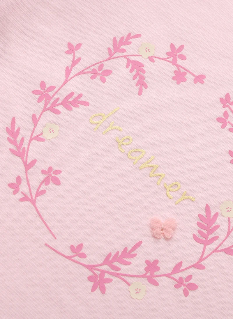 Balabala Pink Baby Girls Round v-neck long-sleeved T-shirt for Women | Best Price UAE