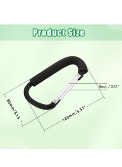 Oasisgalore 2 Pack Stroller Hooks – Large 5.51-inch Organizer Hooks for Mommy, Bag Clips for Pram, Pushchair(Black).  - Image 2