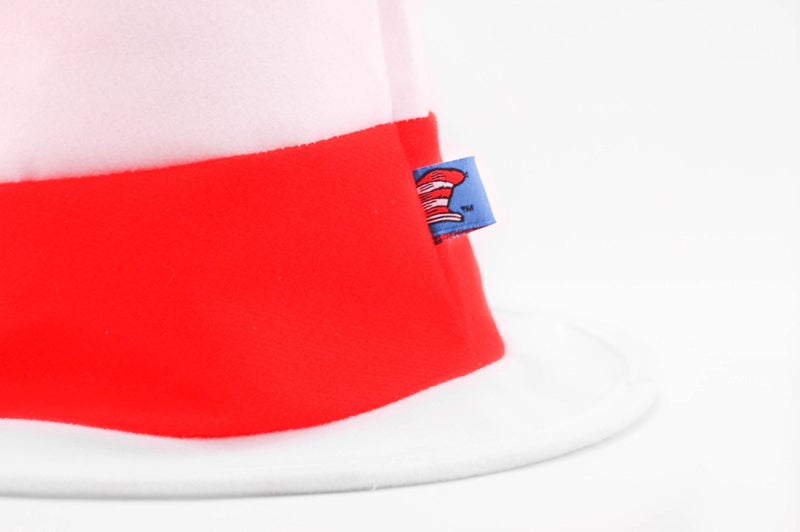 elope Cat in the Hat Costume Hat for Adults - Sturdy Red & White Striped Felt Hat - Image 3