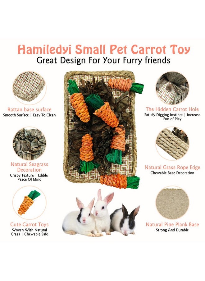 هامليدي - لعبة مضغ أرنب Hamiledyi Pet Fun من الخيزران وخدش العشب وإثراء الأرانب ولعبة التسلق والجزر وحفر الألعاب للأرانب وخنازير غينيا والببغاوات والنمس والقنفذ والسنجاب والقوارض الأخرى - Image 1