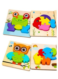 4 Pcs 3D Wooden Jigsaw Puzzles (Animals) for Toddlers Kids, Preschool Educational Learning Toys, Baby Wooden Puzzles for 1 2 3 4 Year Old, Montessori Toys, Birthday Gifts for Boys Girls - pzsku/ZBB9358EEBCDA6F88EC50Z/45/_/1736750927/0dbbe55c-0d78-4077-bdf7-3d21a4d9265b