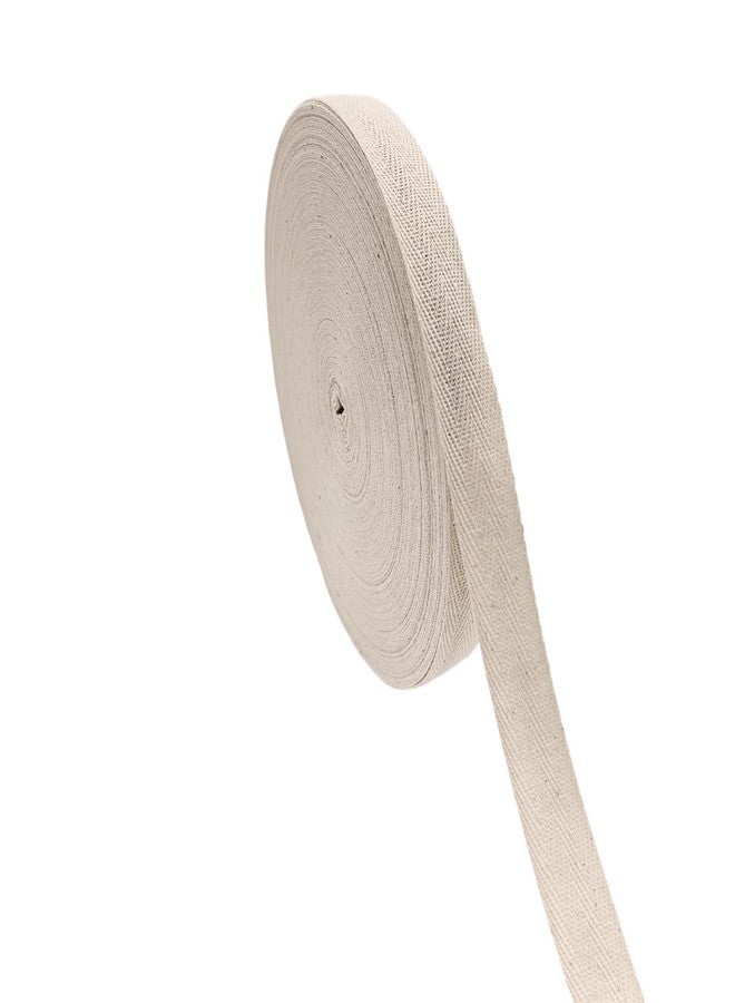 PAMIR TONG 3/4 inch Natural White Herringbone Twill Tape for Sewing,Tags, Ties,Gift Wrapping Home Deco -40 YardsCotton Webbing Straps-Bias Binding Tape for Handles,Hoodie, DIY Crafts&Projects - Image 1