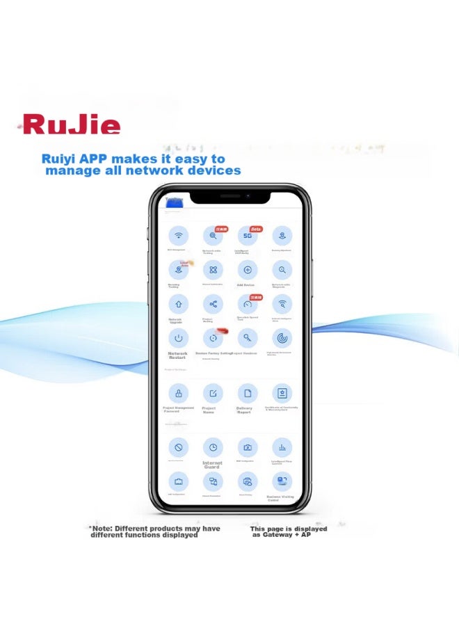 Ruijie راجي واي فاي 6 نقطة وصول مثبتة على السقف RG-EAP262(G)V2 راوتر واي فاي مزدوج النطاق 1800M من الدرجة التجارية للمنازل الكبيرة والشقق والمكاتب والفيلات والفنادق - Image 5