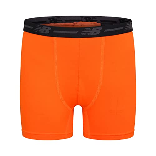 New Balance Boy's Underwear, Performance Boxer Briefs 4-Pack, Lava/Avalanche Grey/Black/Avalanche Lava, X-Small - Image 5