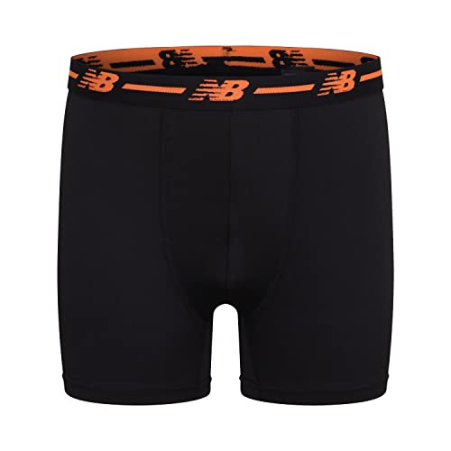 New Balance Boy's Underwear, Performance Boxer Briefs 4-Pack, Lava/Avalanche Grey/Black/Avalanche Lava, X-Small - Image 4