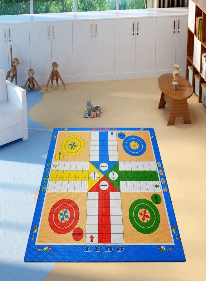 TIB Kid's Ludo Print Designer Interlocking Play Mat with Dice and Tokens - Pack of 4 ( Thickness:10 mm ) - Image 2