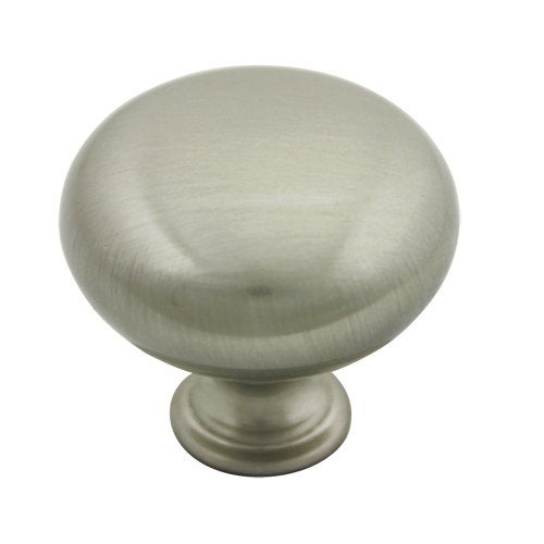 Cosmas 10 Pack 6542SN Satin Nickel Round Cabinet Hardware Knob with Backplate - 1-1/4 Diameter - Image 5