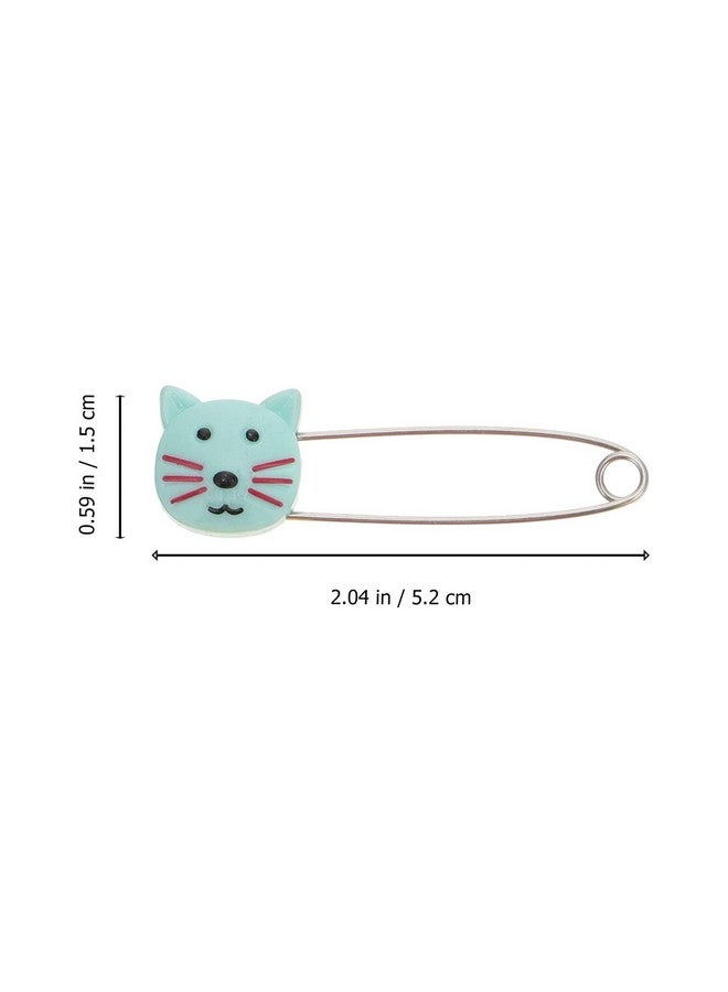 Toddmomy 10Pcs Animal Safety Pins Stainless Steel Diaper Pins With Plastic Head Newborn Locking Pins Safety Pin With Lock Buckle For Kids Infant Baby Shower Party Favor (Random Color) - Image 5