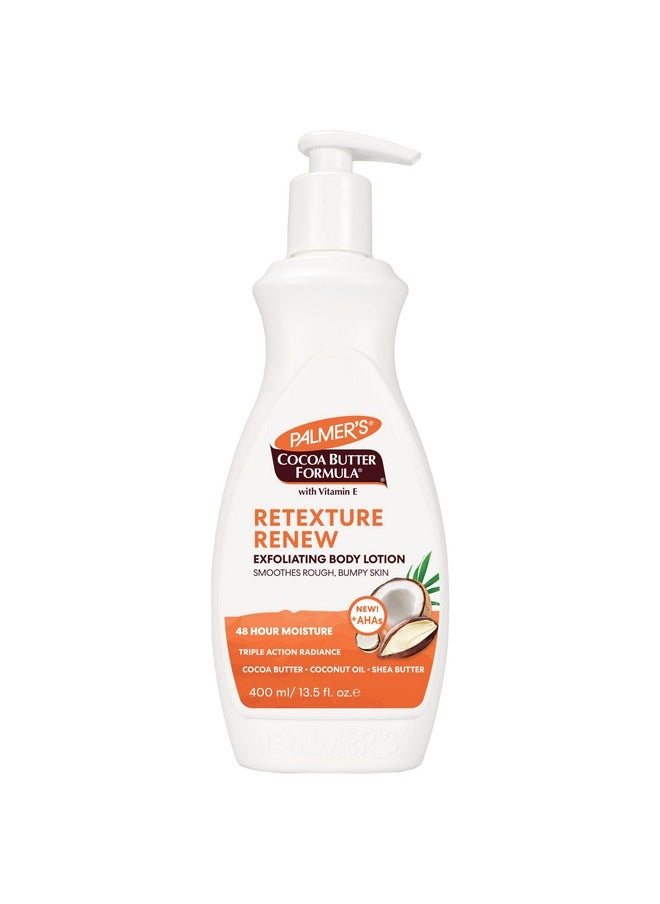 PALMER'S Almer'S Cocoa Butter Formula Retexture & Renew Exfoliating Body Lotion 13.5 Ounce  - Image 2