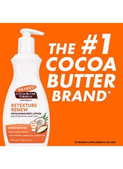 PALMER'S Almer'S Cocoa Butter Formula Retexture & Renew Exfoliating Body Lotion 13.5 Ounce  - Image 4