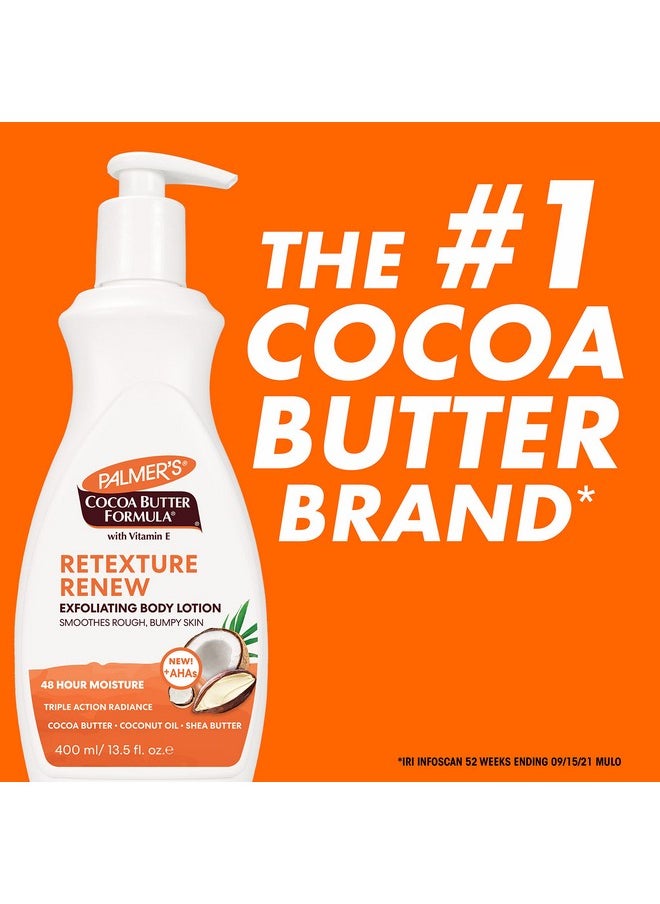 PALMER'S Almer'S Cocoa Butter Formula Retexture & Renew Exfoliating Body Lotion 13.5 Ounce  - Image 4