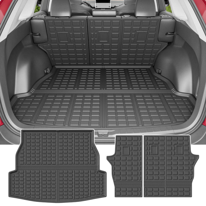powoq Cargo Mat Compatible with 20192025 Toyota RAV4 Backrest Mat Cargo Liner Trunk Liner Replacement for 20192024 2025 Toyota RAV4 Accessories