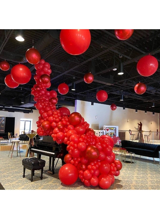 Goldedge 15 PC Fashion Red Latex Balloons, 12 Inch Bright Red Balloons for Daily Decor, Festive Themes, and Gifting Occasions - Image 3