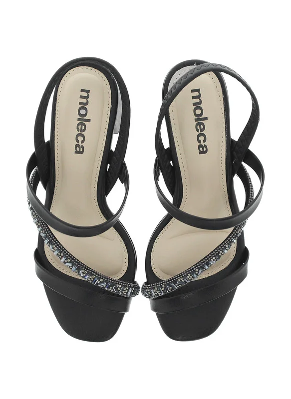 MOLECA Mid Heels Sandals for Women – Sling Back Heel Sandals for Girls with Ankle Strap