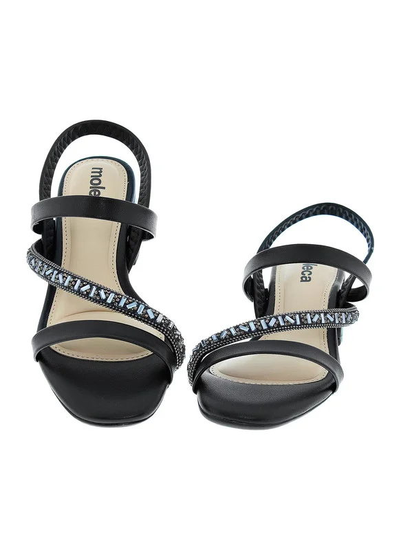MOLECA Mid Heels Sandals for Women – Sling Back Heel Sandals for Girls with Ankle Strap